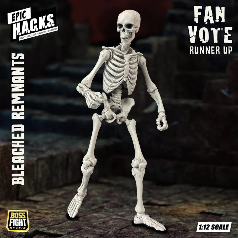 EPIC H.A.C.K.S. Action Figure 1/12 Skeleton Blank Bleached Remnants 4