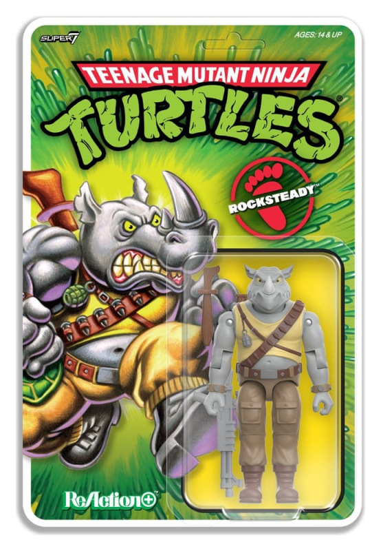 Teenage Mutant Ninja Turtles ReAction+ Action Figure Wave 02 Rocksteady 4