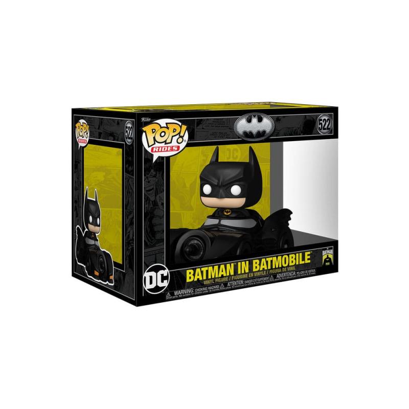 Batman 85th Anniversary POP! Rides Deluxe Vinyl Batman w/Batmobi 9 cm