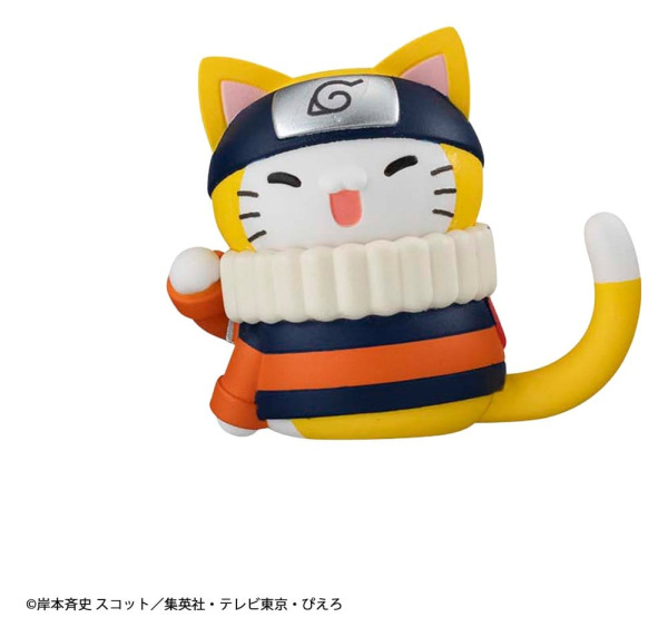 Naruto Mega Cat Project Minifigures 3 cm Nyaruto! Cats of Konoha Village Reboot Blind Box Display (8 1
