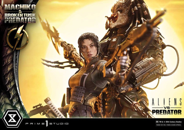 Aliens vs. Predator (Comic) Ultimate Premium Masterline Statue 1/4 Machiko & Broken Tusk Predator 79 4