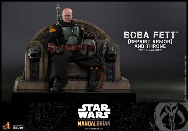 Star Wars The Mandalorian: Boba Fett and Thron1/6 Action Figure - Hot Toys