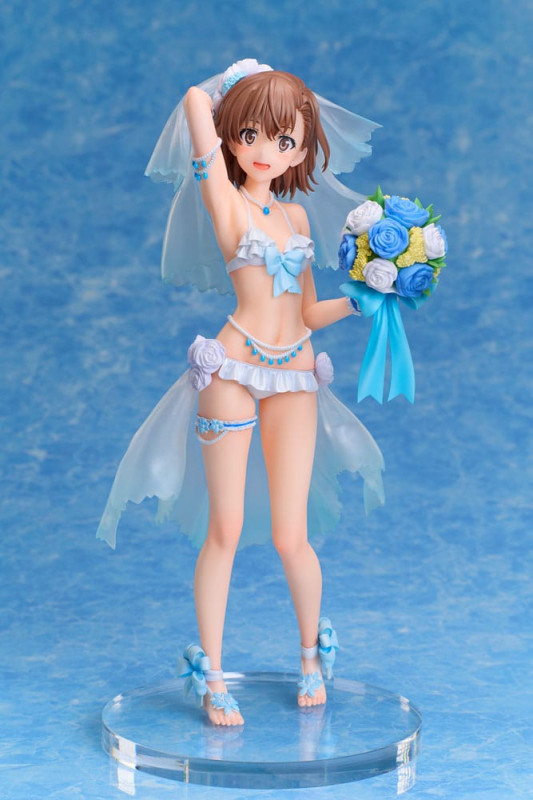 A Certain Scientific Railgun T PVC Statue 1/7 Mikoto Misaka Wedding Swimsuit Ver. 25 cm 1