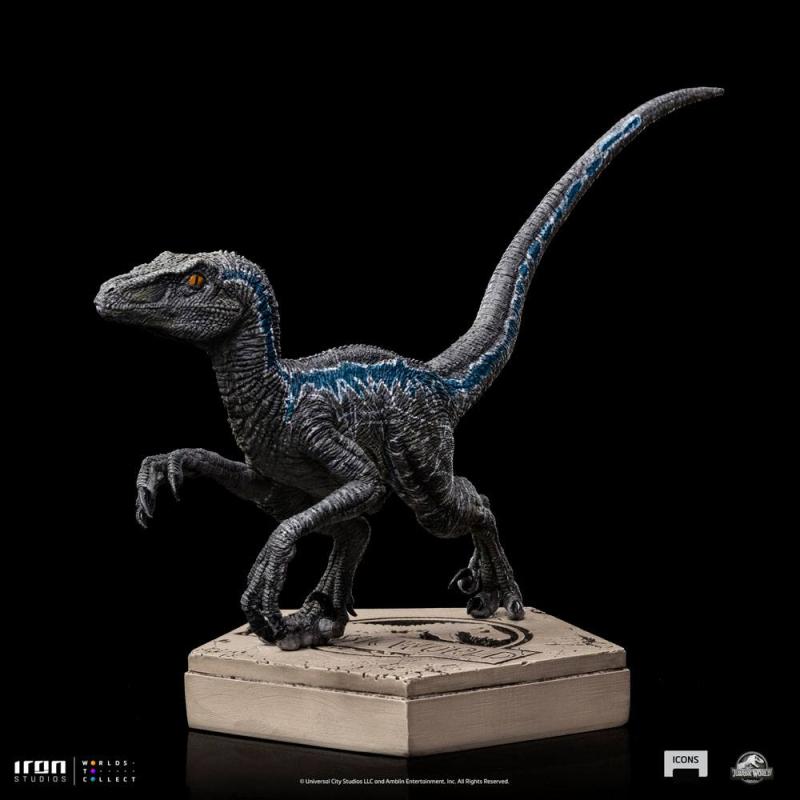 Jurassic World: Velociraptor Blue 9 cm Icons Statue - Iron Studios