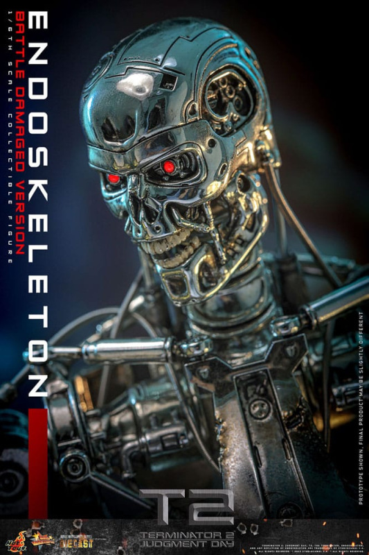 Terminator 2: Judgment Day Movie Masterpiece Action Figure 1/6 Endoskeleton (Battle Damaged Version) 4