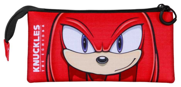 Sonic - The Hedgehog Triple Pencil case SEGA Knuckles Sight Red 1
