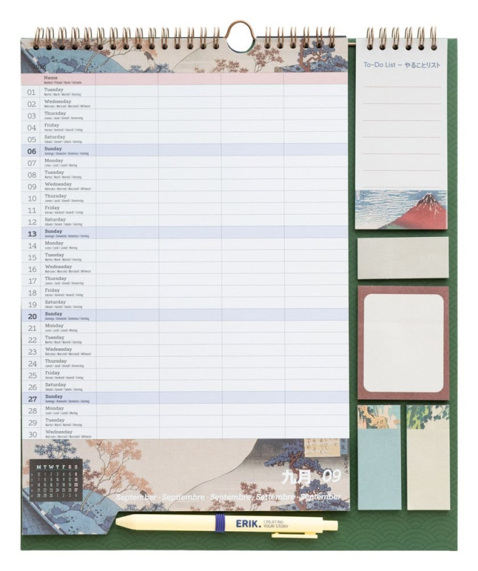 Hokusai Wall Planner 2026/27 30 x 34 cm 2