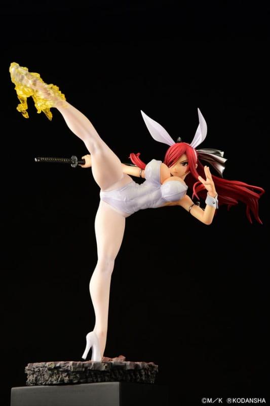 Fairy Tail Statue 1/6 Erza Scarlet High Kick White Bunny Ver. 37 cm