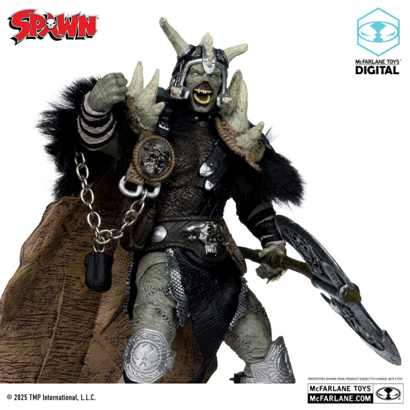Spawn Action Figure Bloodaxe with Horse (Spawn: The Dark Ages) (McFarlane Toys 30th Anniversary) (Go 2