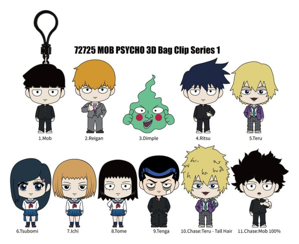 Mob Psycho 100 3D PVC Bag Clips Series 1 Blind Bag Display (24) 2