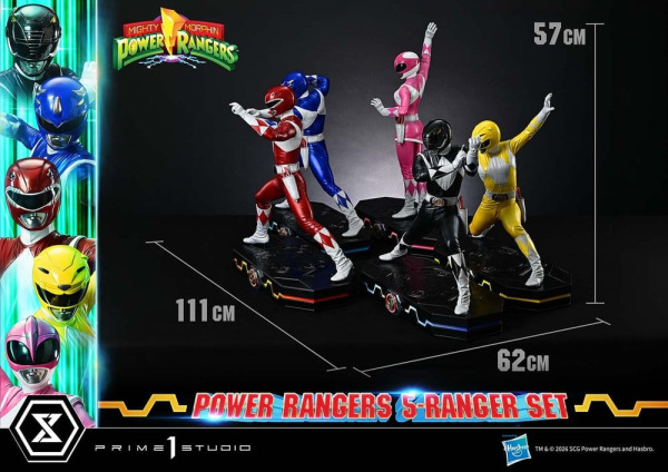 Mighty Morphin Power Rangers Premium Masterline Set of 5 Statues 1/4 57 cm 5