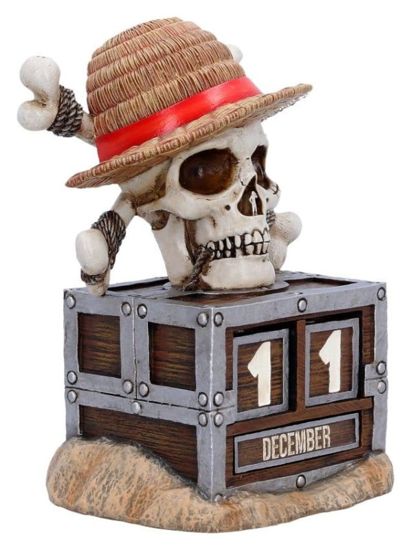 One Piece Perpetual Calendar Luffy Jolly Roger 16 cm 3