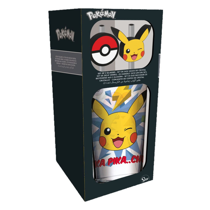 Pokémon Glass Tumbler with Straws Pikachu 1