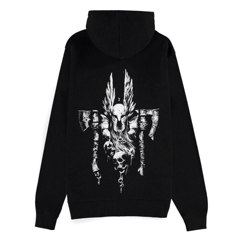 Diablo IV Zipper Hoodie Sweater Barbarian Sigil Size L