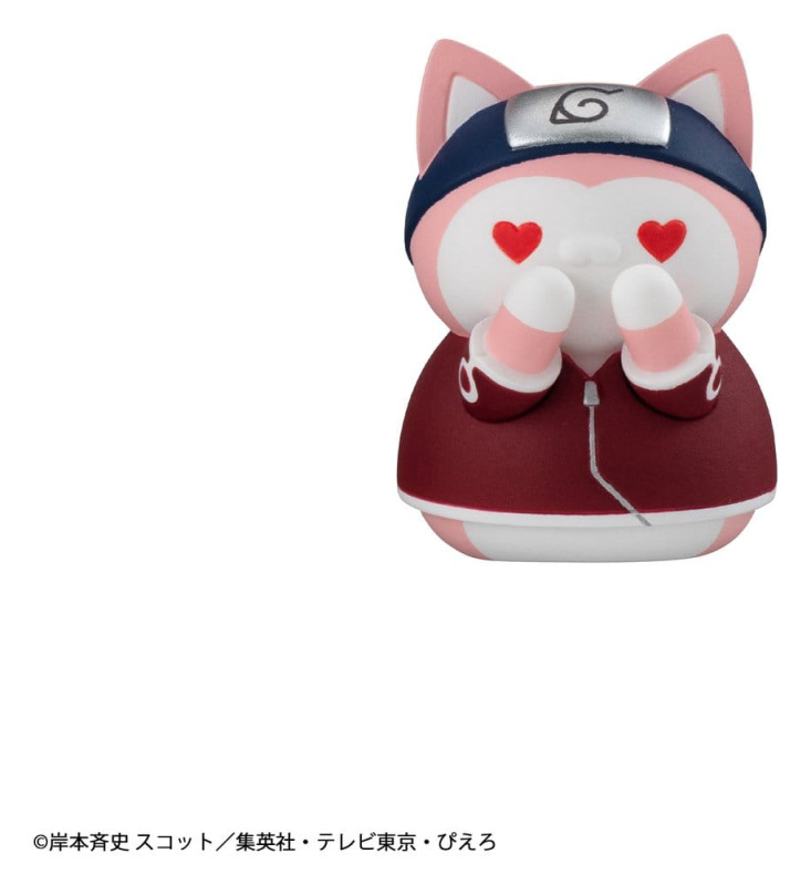 Naruto Mega Cat Project Minifigures 3 cm Nyaruto! Cats of Konoha Village Reboot Blind Box Display (8 8