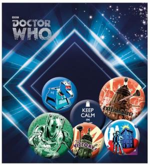 Doctor Who Pin Badges 6-Pack Retro