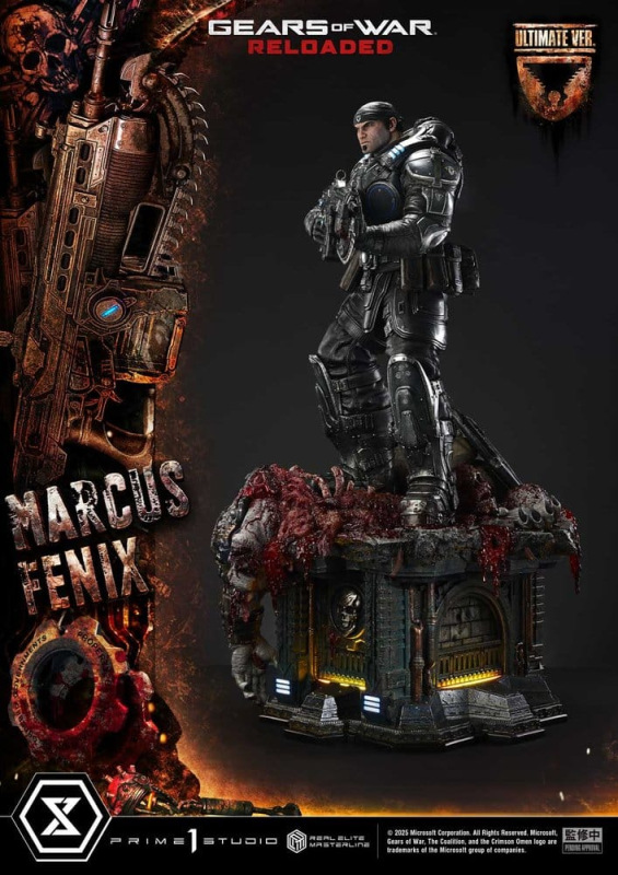 Gears of War: Reloaded Real Elite Masterline Series Statue 1/3 Marcus Fenix Ultimate Version 97 cm 9