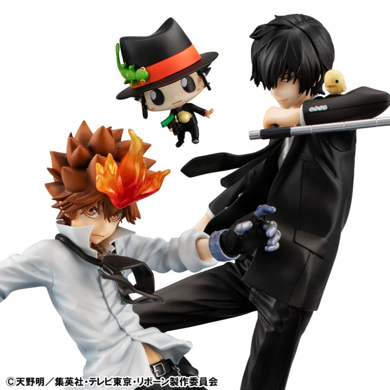 Katekyo Hitman Reborn! G.E.M. Series PVC Statue Tsunayoshi Sawada & Kyoya Hibari & Reborn Set 21 cm 2