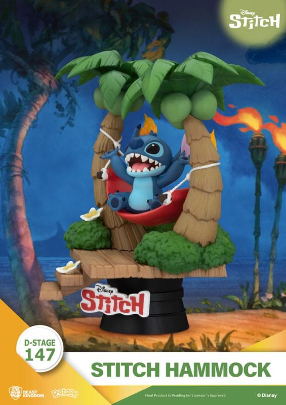 Lilo & Stitch D-Stage PVC Diorama Stitch Hammock 13 cm