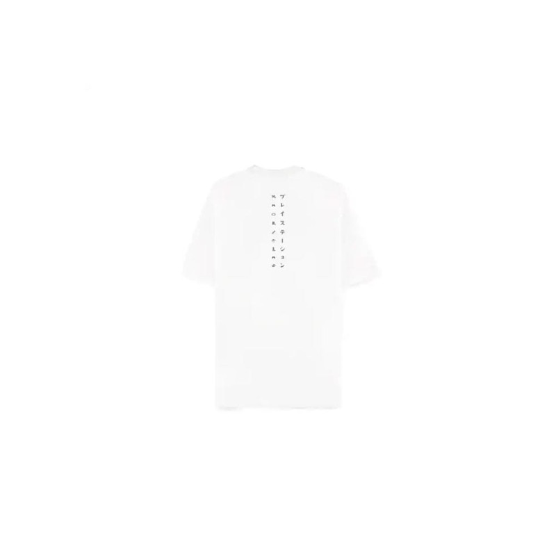 PlayStation T-Shirt Logo White Loose Fit Size S 1