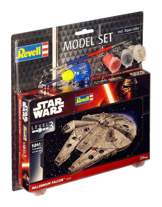 Star Wars Model Kit 1/241 Model Set Millennium Falcon 10 cm 3