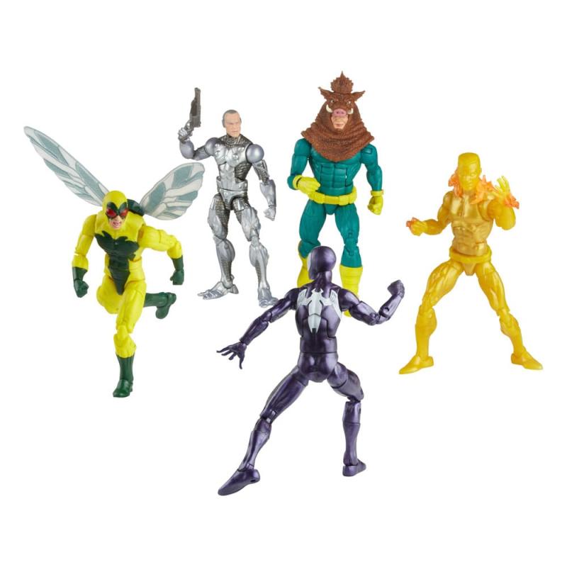 Spider-Man Marvel Legends Action Figure 5-Pack Spider-Man, Silvermane, Human Fly, Molten Man, Razorb