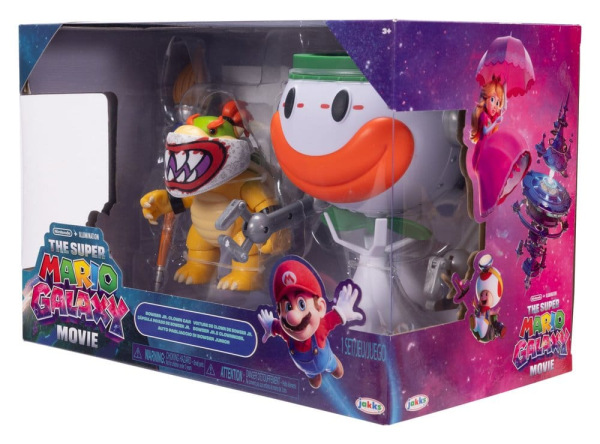 The Super Mario Galaxy Movie Action Figure Bowser Jr. with Clown Car 13 cm 6