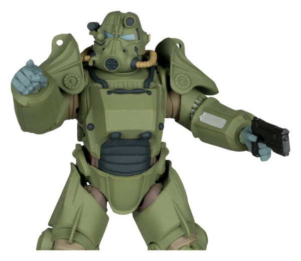 Fallout 76 Gaming Edition Action Figure T-45 Military Armor (Red Platinum Edition) 20 cm 2