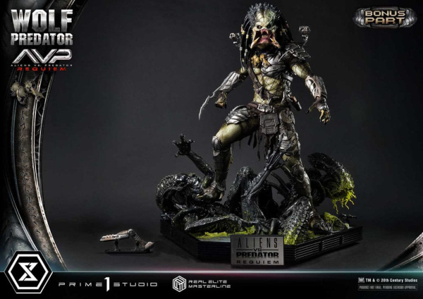 Alien vs. Predator Real Elite Masterline Series Statue 1/3 Requiem Wolf Predator Deluxe Bonus Ver. 9 5