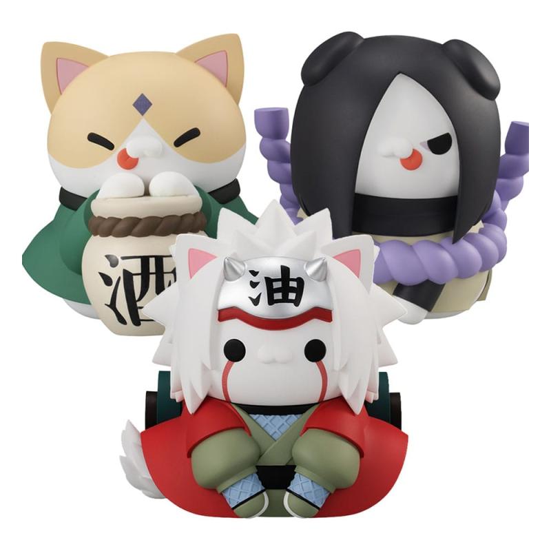 Naruto Shippuden Mega Cat Project Trading Figures Nyanto! The Big Nyaruto Series The Sannin Set 10 c