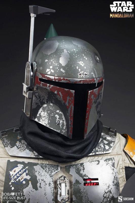 Star Wars The Mandalorian: Boba Fett 81 cm Life-Size Bust - Sideshow Collectibles