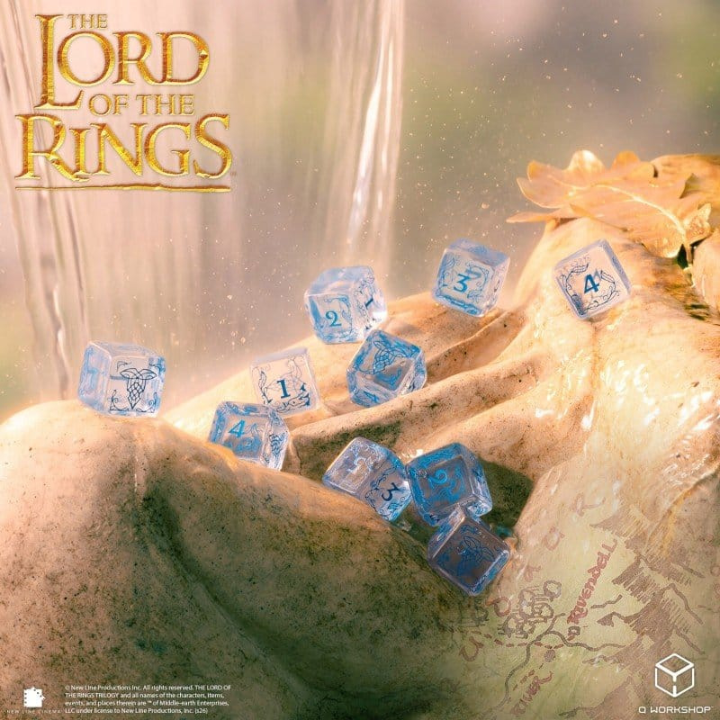 The Lord of the Rings: 10 D6 Dice Set Rivendell (Water) 3