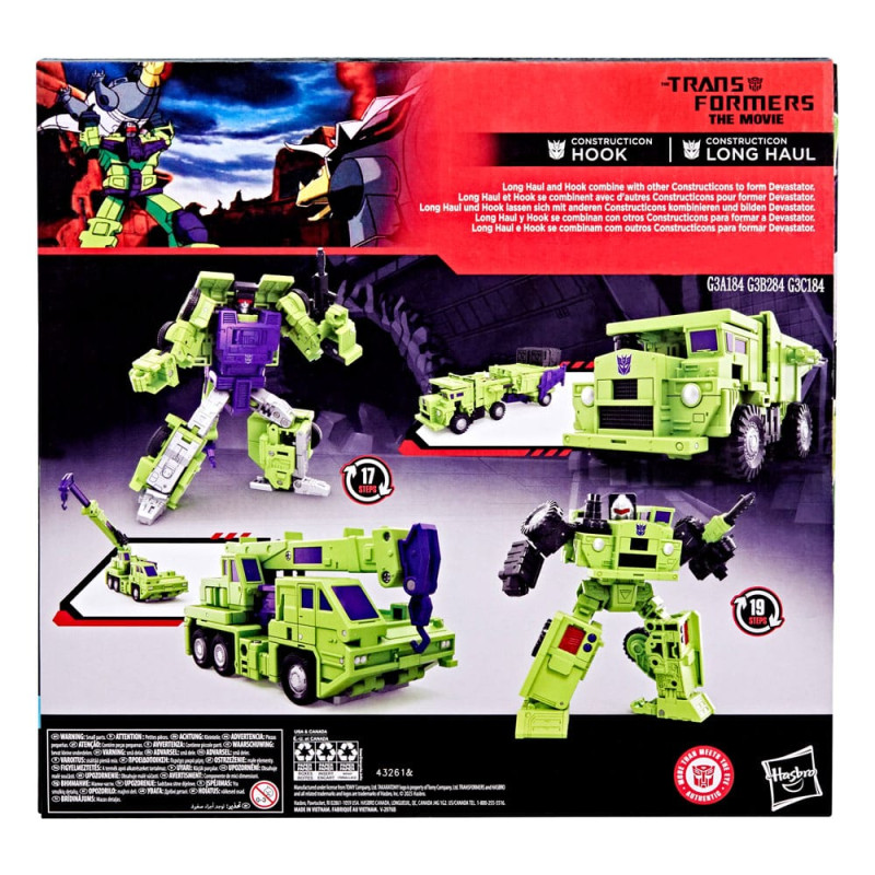 The Transformers: The Movie Action Figure 2-Pack Constructicon Hook & Constructicon Long Haul 16 cm 1