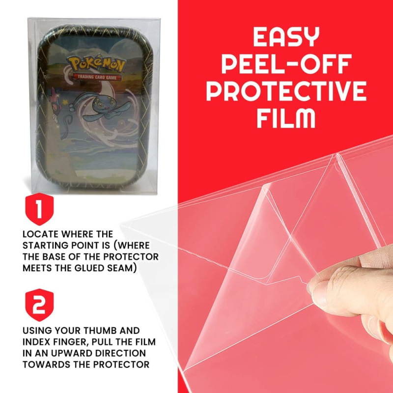 Evoretro PET Protectors 5-Pack for Pokémon Small Tins 8x3x13cm 6