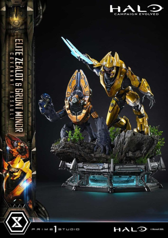 Halo: Campaign Evolved Ultimate Premium Masterline Series Statue 1/4 Elite Zealot & Grunt Minor: Cov 8