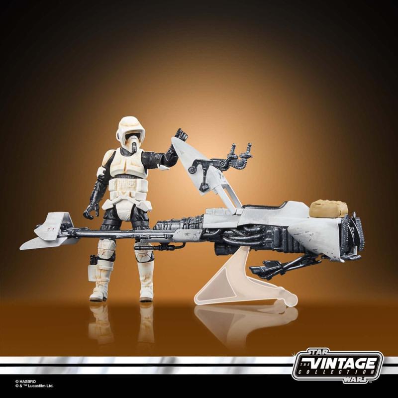 Star Wars: The Mandalorian Vintage Collection Vehicle with Figures Speeder Bike with Scout Trooper &