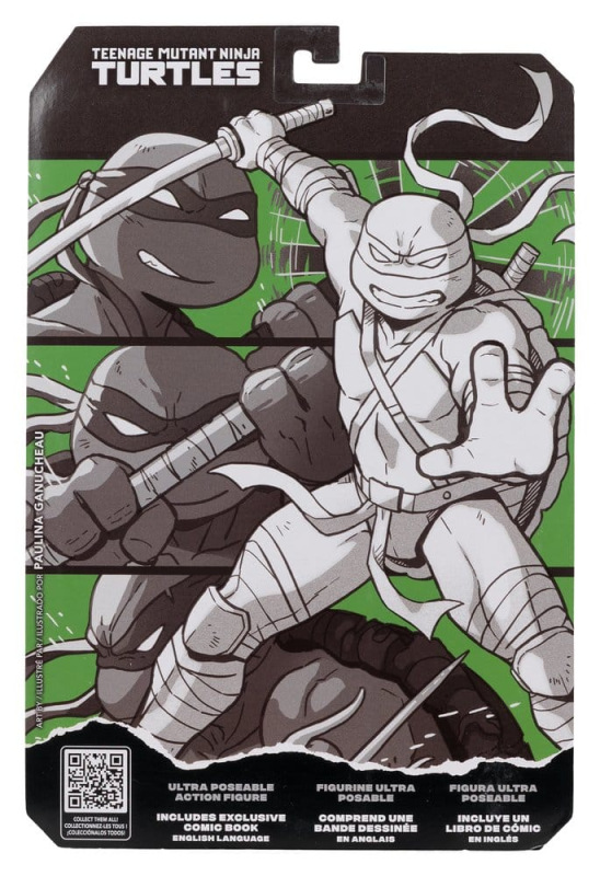 Teenage Mutant Ninja Turtles Page Punchers Action Figure Leonardo (Black White & Green) (Red Platinu 7