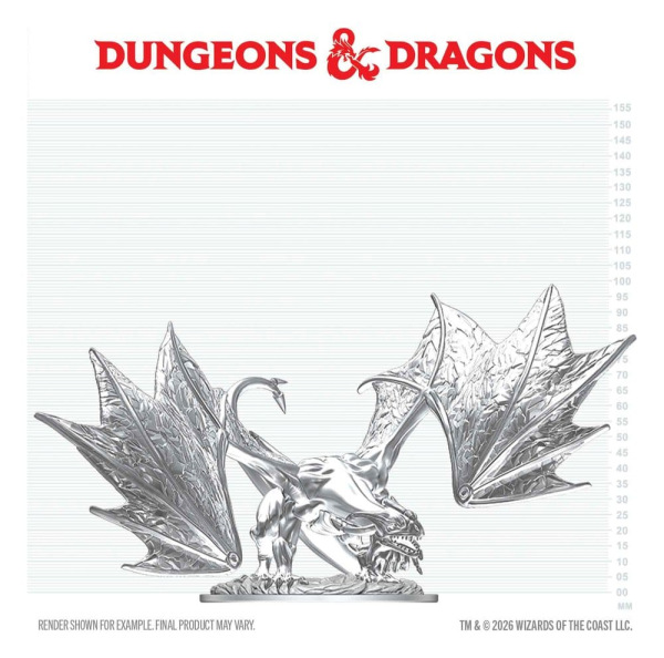 Dungeons & Dragons Nolzur's Marvelous Miniatures Unpainted Miniature Young Sapphire Dragon 20 cm 2