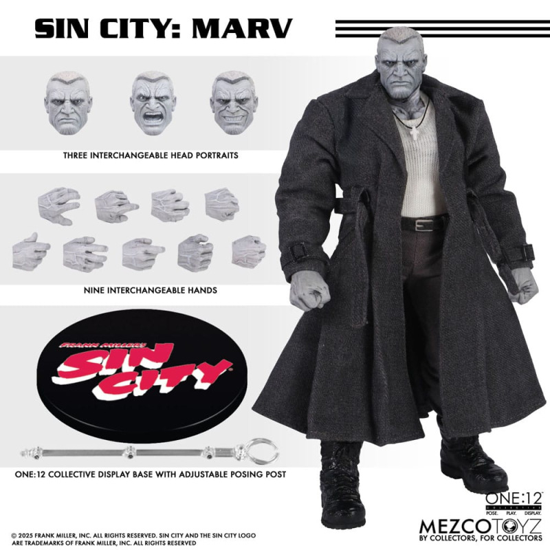 Sin City Action Figure 1/12 Marv 17 cm 10