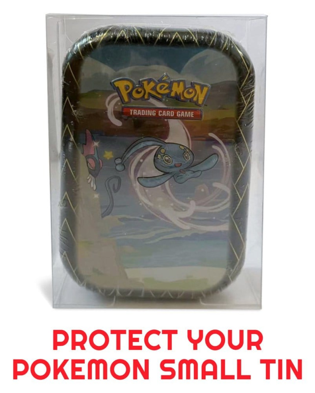 Evoretro PET Protectors 5-Pack for Pokémon Small Tins 8x3x13cm 5