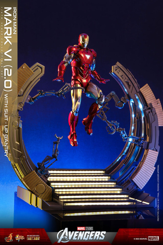 Marvel's The Avengers Movie Masterpiece Diecast Action Figure 1/6 Iron Man Mark VI (2.0) with Suit-U 5