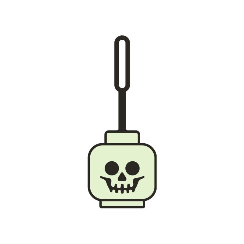 LEGO Minifigures Luggage tag Skeleton head Glow in the Dark 10 cm