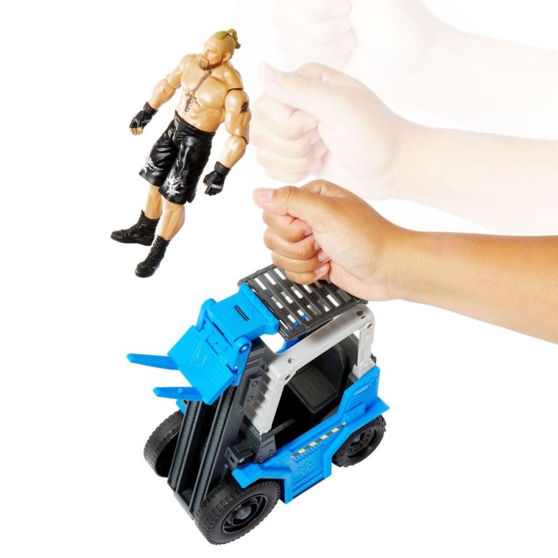 WWE Wrekkin' Vehicle Slam 'N Stack Forklift with Brock Lesnar Action Figure 15 cm