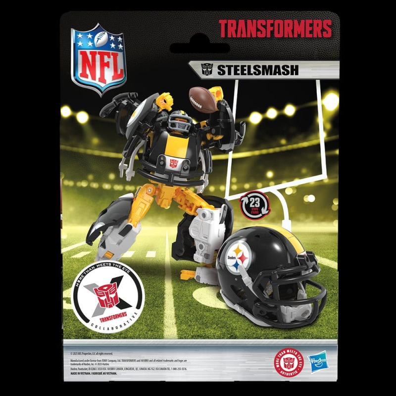 Transformers x NFL Action Figure Pittsburgh Steelers: Steelsmash 14 cm 9