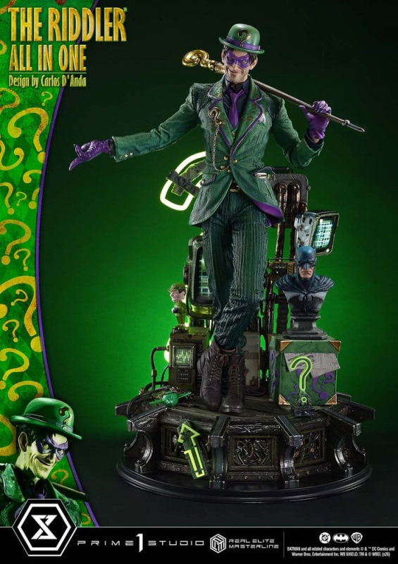 DC Comics Real Elite Masterline Series Statue 1/3 The Riddler All In One (Design by Carlos D'Anda) 7 9