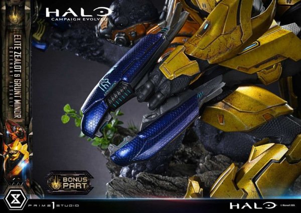 Halo: Campaign Evolved Ultimate Premium Masterline Series Statue 1/4 Elite Zealot & Grunt Minor: Cov 4