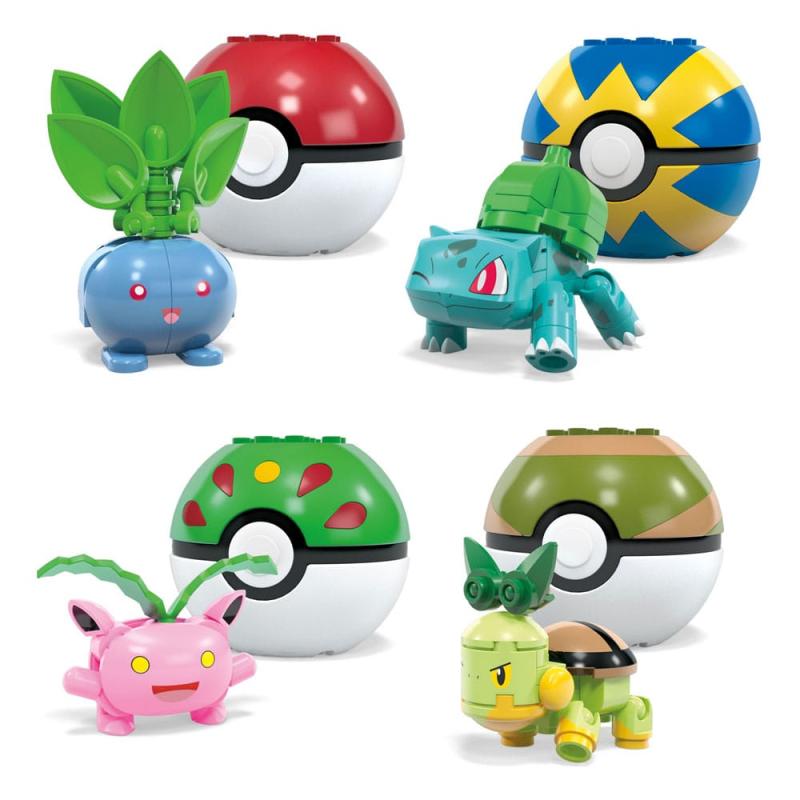 Pokémon MEGA Construction Set Grass-Type Trainer Team Building Toy Kit