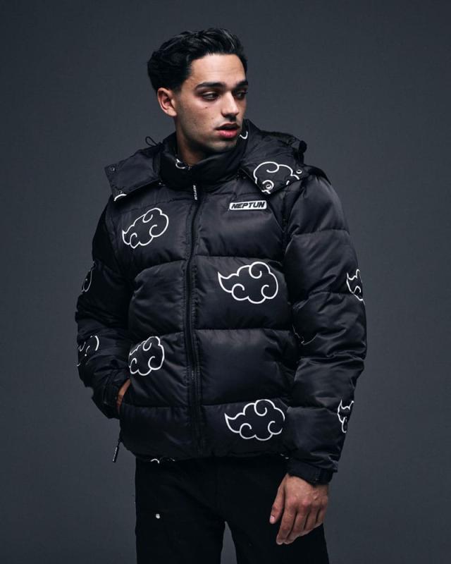 Naruto Puffer Jacket Akatsuki White