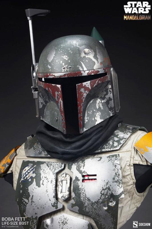Star Wars The Mandalorian: Boba Fett 81 cm Life-Size Bust - Sideshow Collectibles