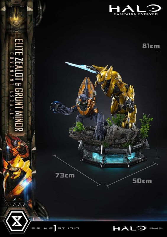 Halo: Campaign Evolved Ultimate Premium Masterline Series Statue 1/4 Elite Zealot & Grunt Minor: Cov 9